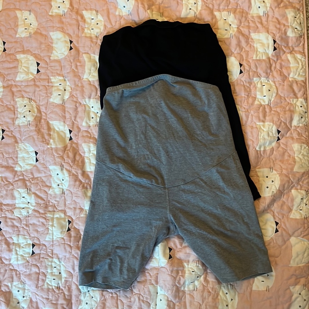 Maternity bike shorts small grey and black